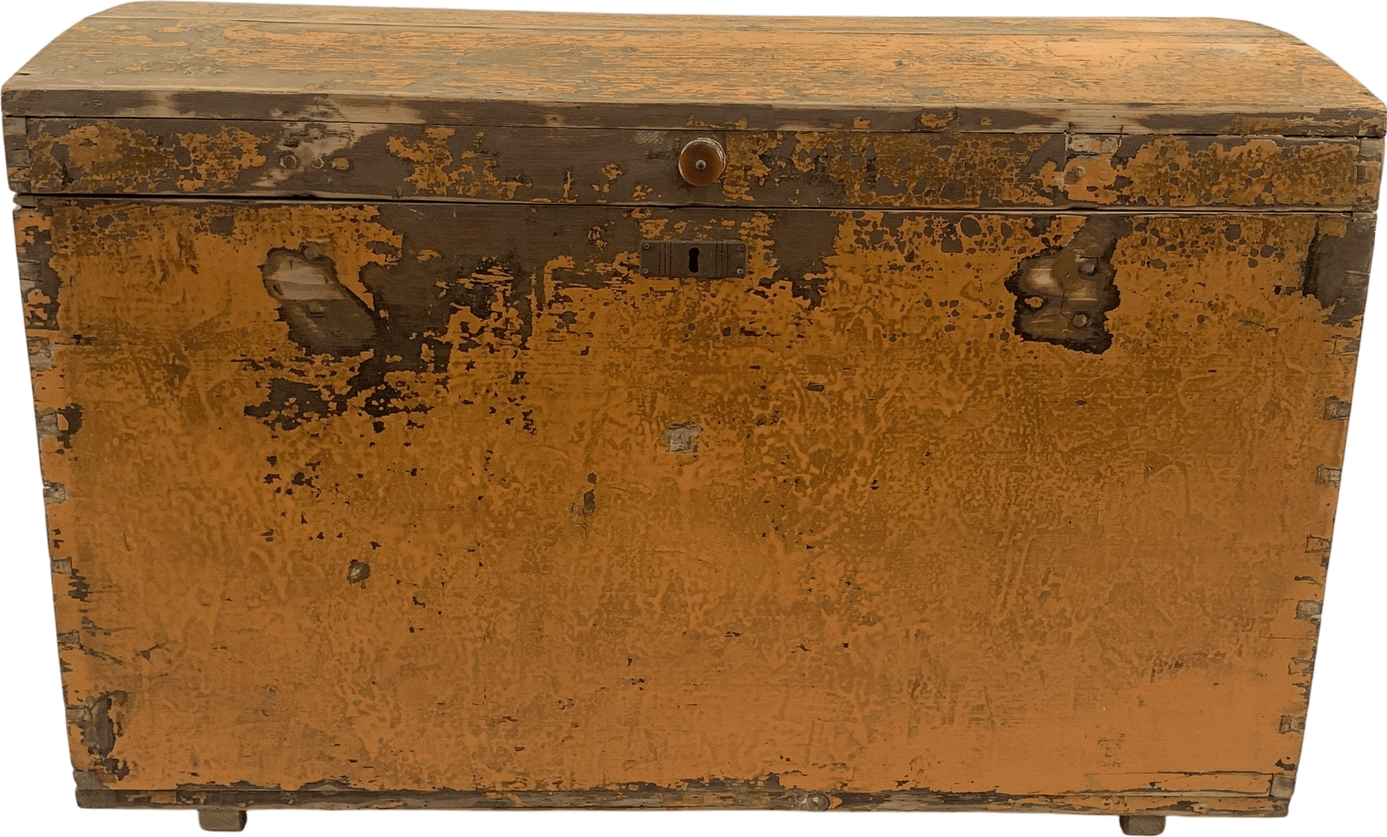 19th Century Wooden Chest or Floor Trunk
