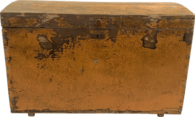 19th Century Wooden Chest or Floor Trunk