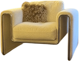 Dessau Boucle Accent Chair with Chrome Frame