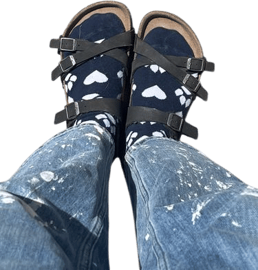 Wearing Birkenstocks with the stupidest socks you own