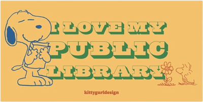 I Love My Public Library Snoopy Bumper Sticker