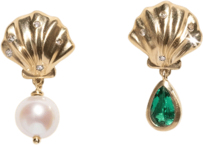 Emerald, Pearl, and Diamond Dangles for Annie