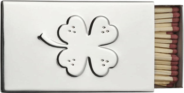 MG&Co. Clover Matchbox Sleeve, Silver