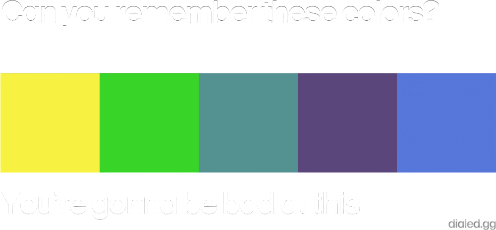 the color memory game