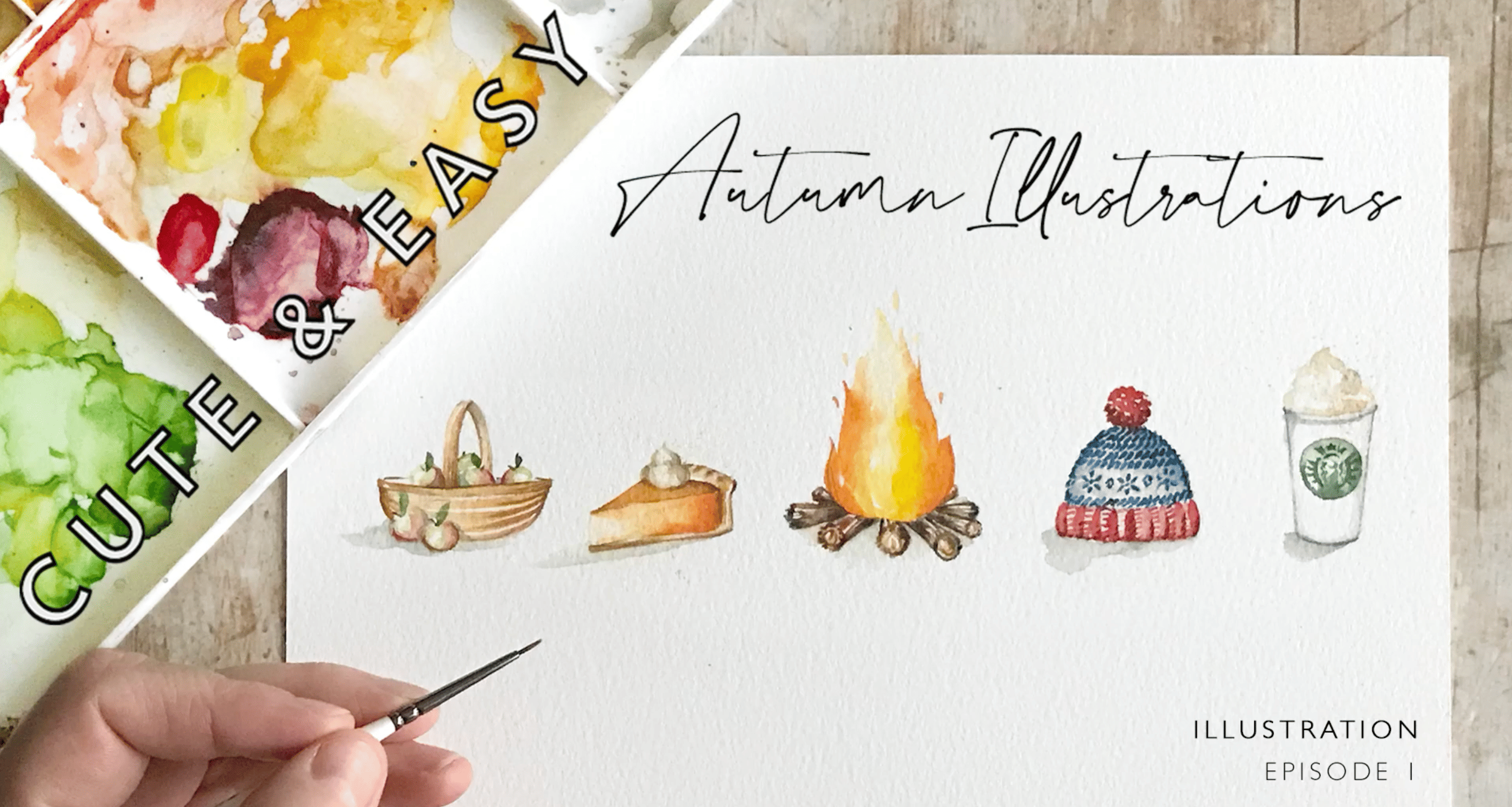 Soothing British watercolor tutorials