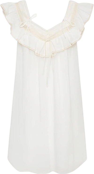 Teacup Cotton Babydoll Mini Dress