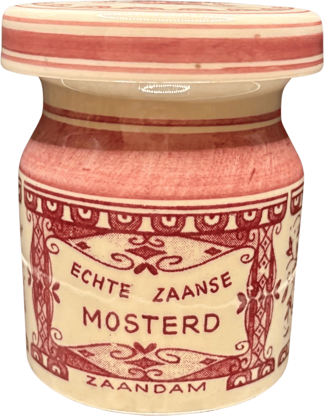 Vintage Ceramic Mustard Jar "Echte Zaanse Mosterd"