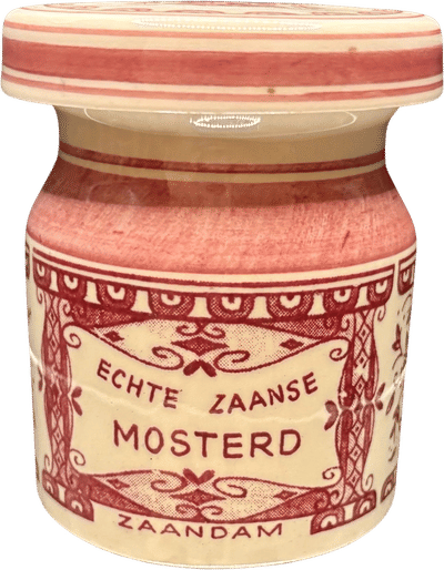 Vintage Ceramic Mustard Jar "Echte Zaanse Mosterd"