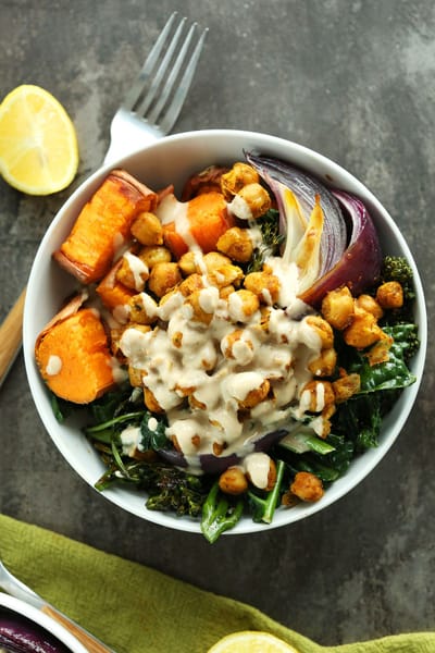 Sweet Potato Chickpea Buddha Bowl Recipe