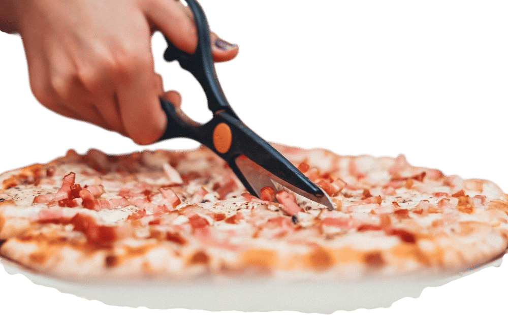 Cut your pizza with scissors