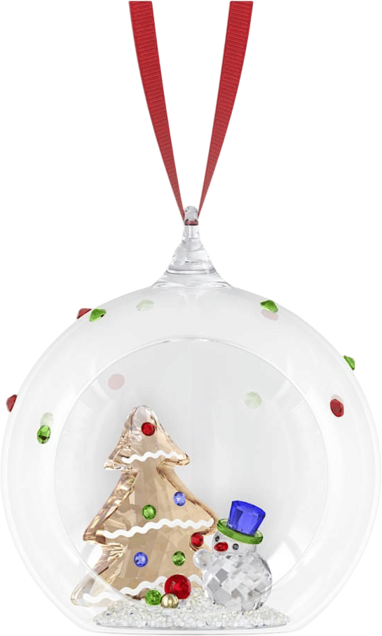 Holiday Cheers Tree and Snowman Ornament
