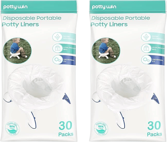 [60 Counts] Disposable Potty Liners compatible with OXO Tot 2-in-1 Go Potty, Universal Refill Bags for Toddler Travel : Baby