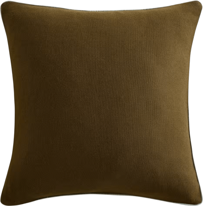 contrast piped throw pillow