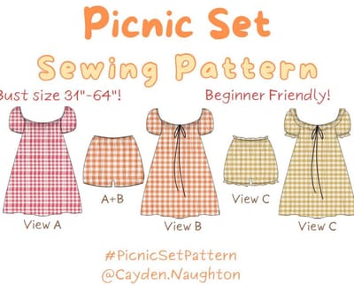 Picnic Set Sewing Pattern
