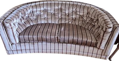 1970s Retro Striped Loveseat
