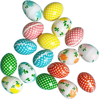 Floral Plastic Eggs