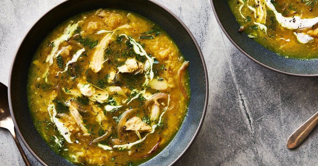 Chicken and Red Lentil Soup With Lemony Yogurt Recipe