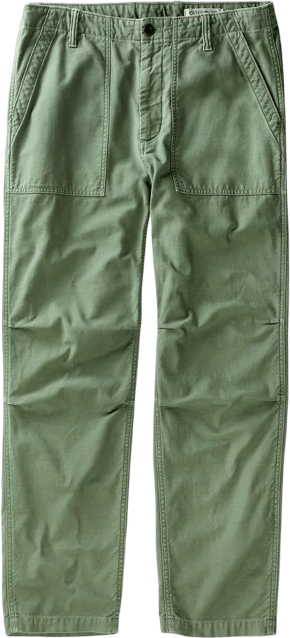 outerknown fatigue pants in olive