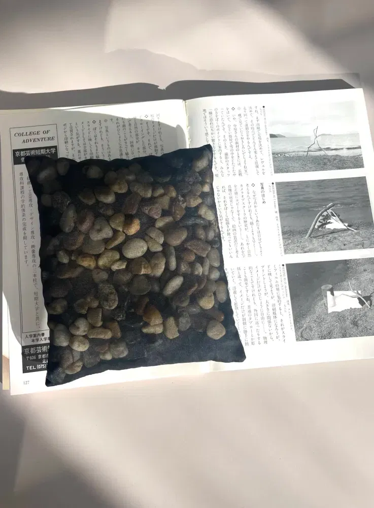 handmade silk pebble book rest pillow — iko iko