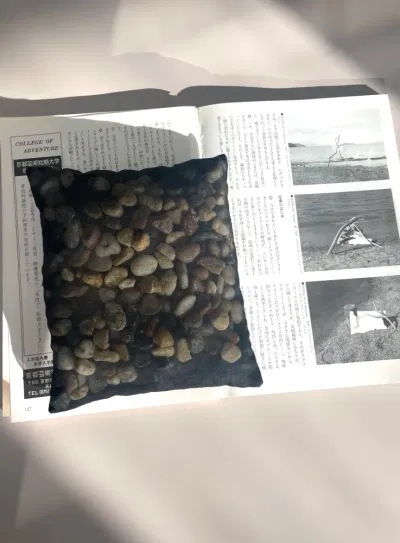 Handmade Silk Pebble Book Rest Pillow