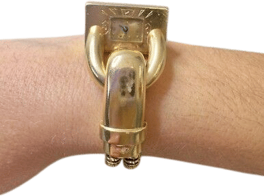 Vintage 14k Yellow Gold Retro Wrist Watch