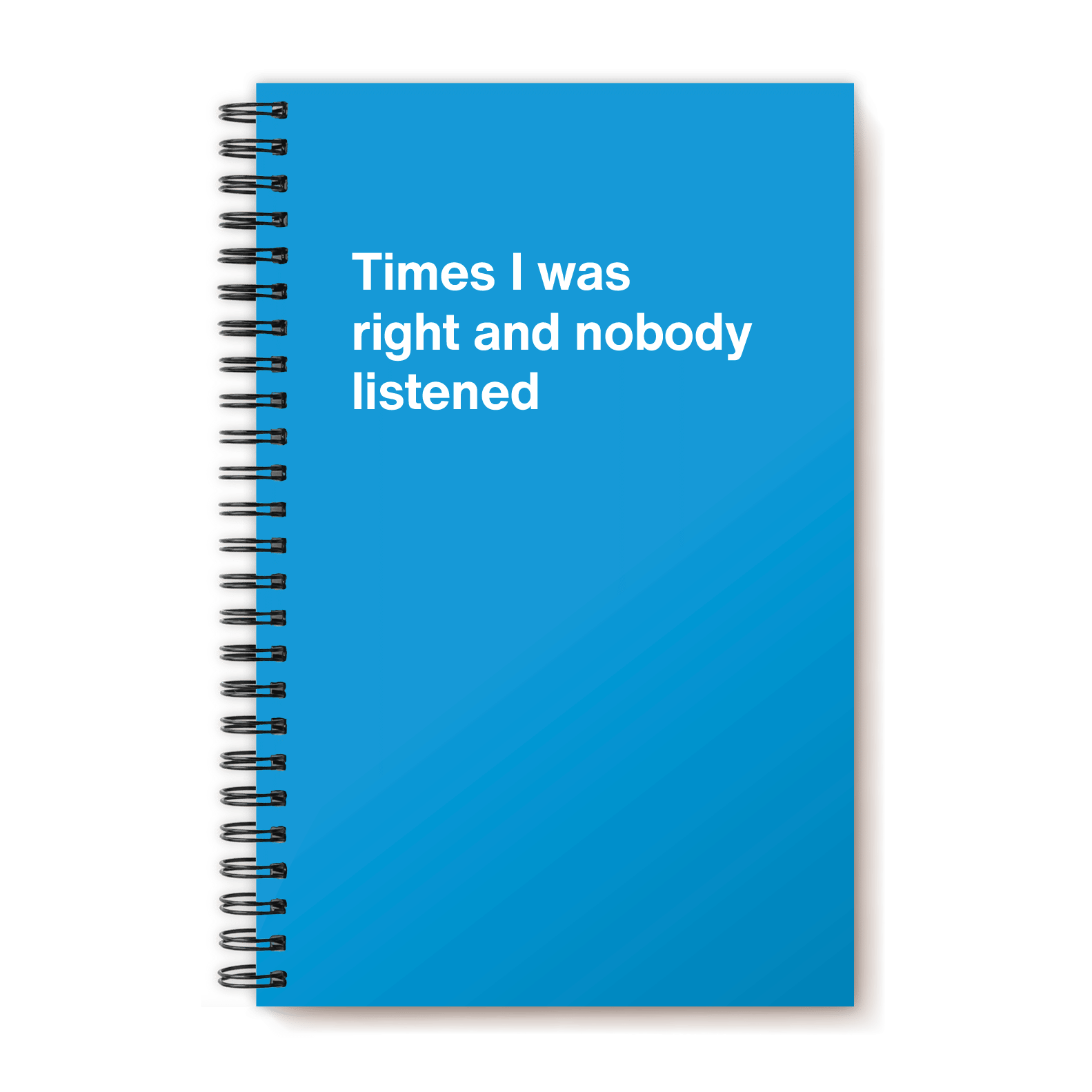 WTF Notebooks: Times I was right and nobody listened