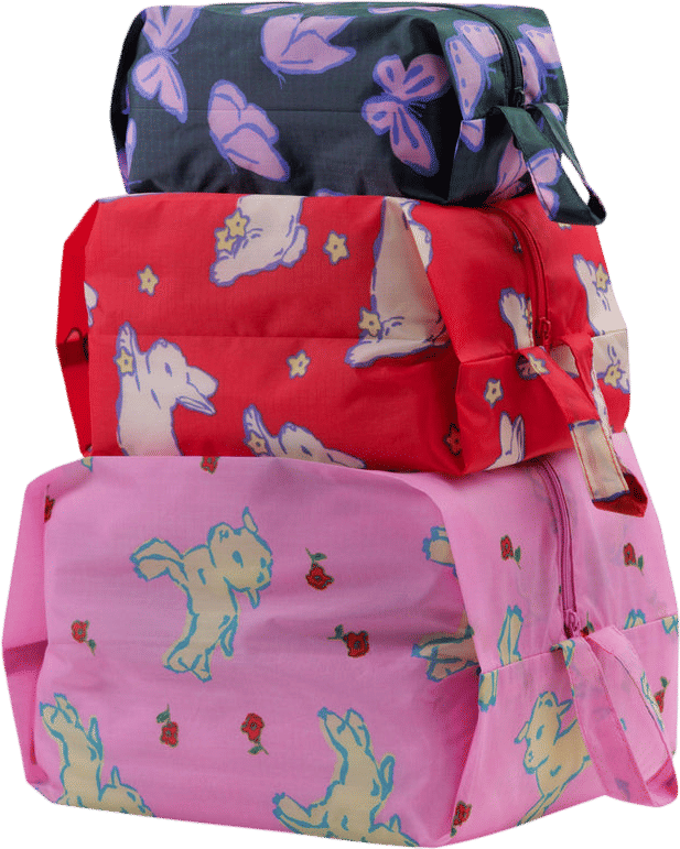 BAGGU 3D Zip Pouch Set