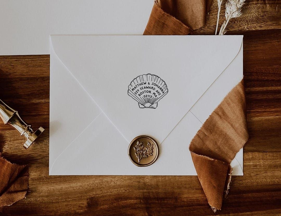Seashell Address Stamp