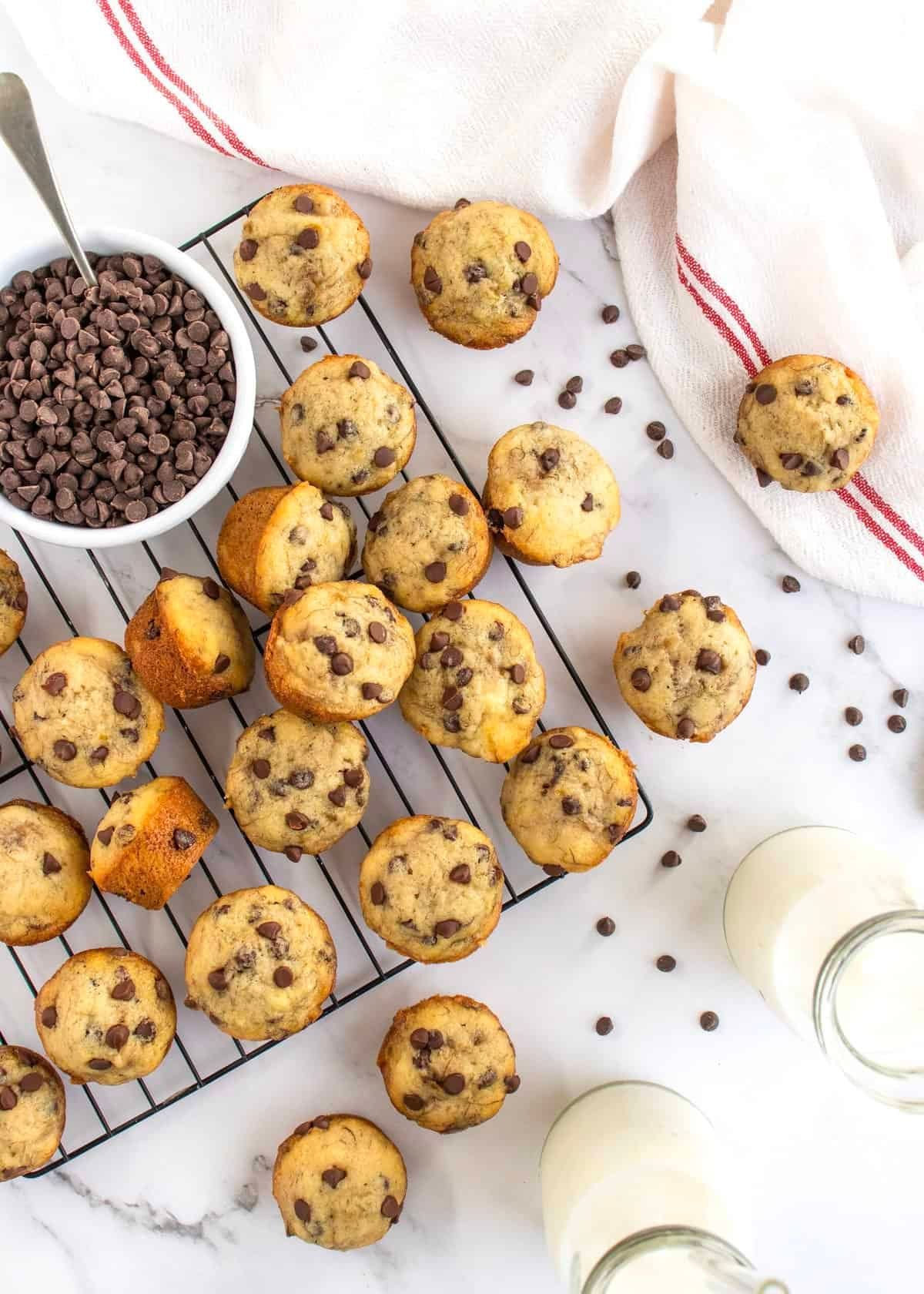 Chocolate Chip Banana Mini Muffins Recipe