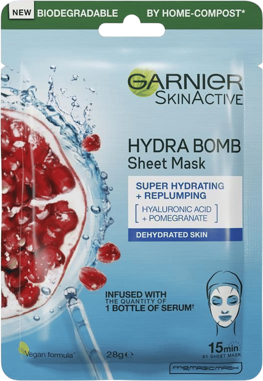 Garnier Hydra Bomb Hyaluronic Acid + Pomegranate Mask