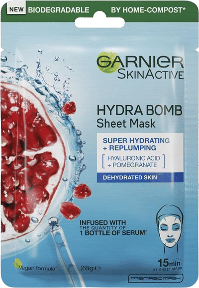 SkinActive Hydra Bomb Hyaluronic Acid + Pomegranate Sheet Mask