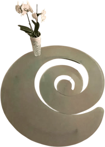 Modern Art Coffee Table - Glass Swirl