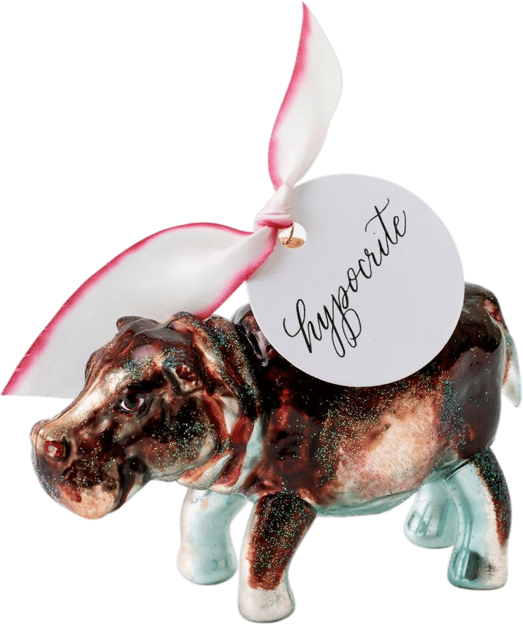 Hypocrite Hippo Ornament