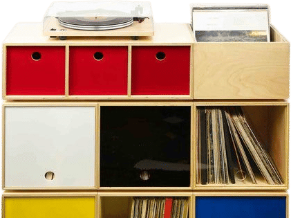 Simple Wood Goods Modular Record Storage