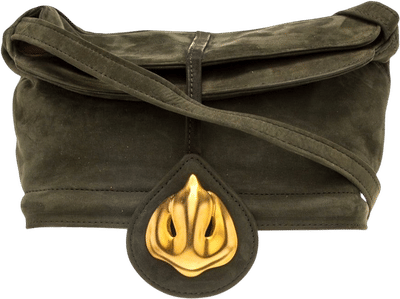 Green Suede Messenger Bag