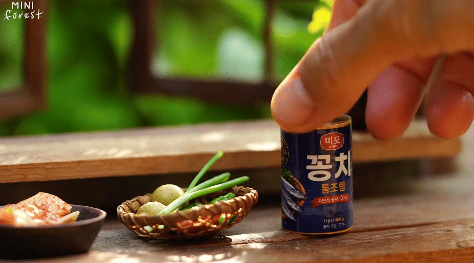 Miniature Korean Cooking in a Mini Forest 