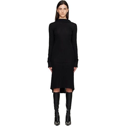Toteme Black Cocoon Cape Midi Dress