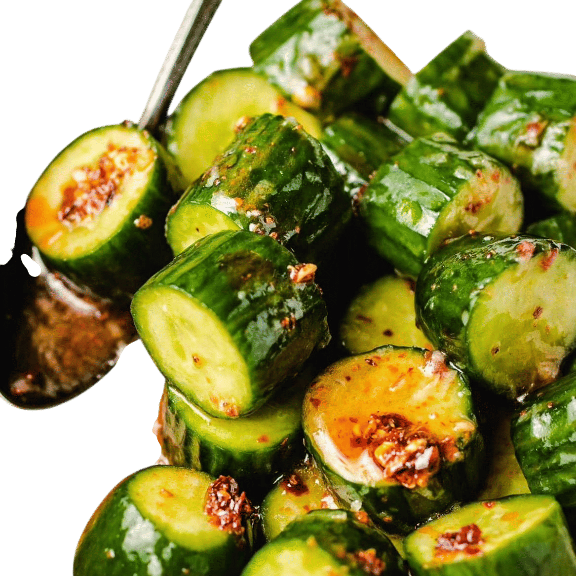 marinated cucumbers you started right before you left for work