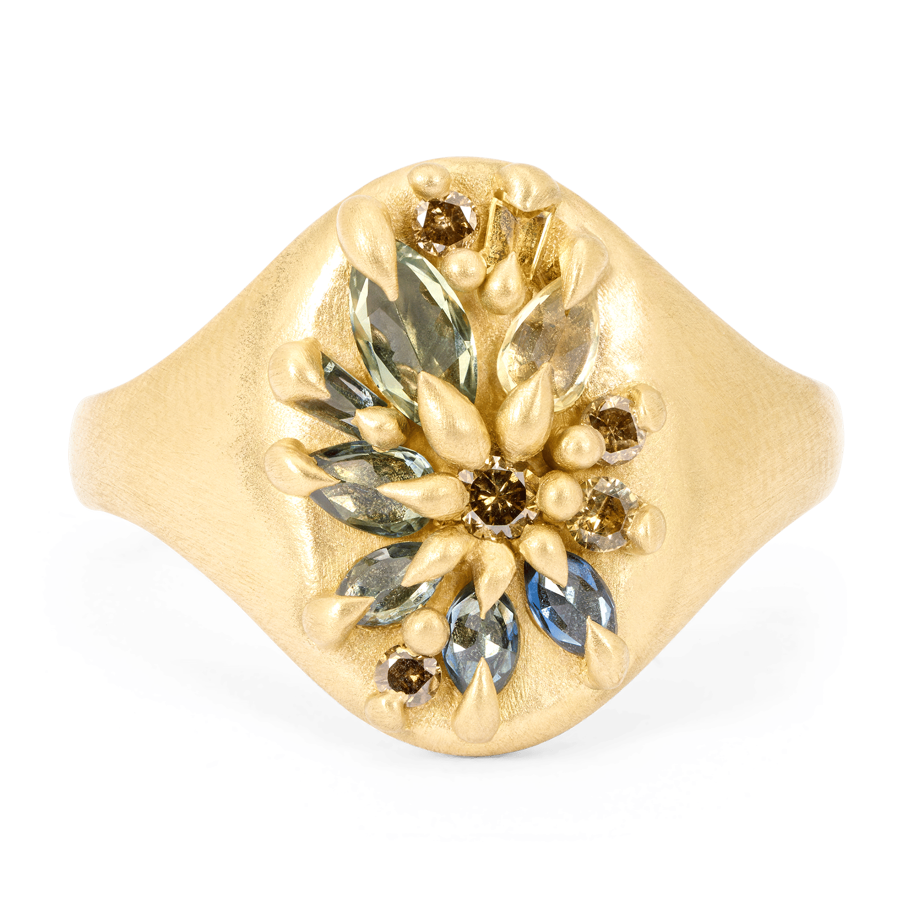 Polly Wales Cypress Lotus Signet Ring