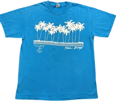 Vintage San Diego Palm Trees Beach Save Our Coastlines T-Shirt