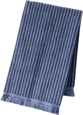 Lands' End yarn-dyed towels in faded navy stripe