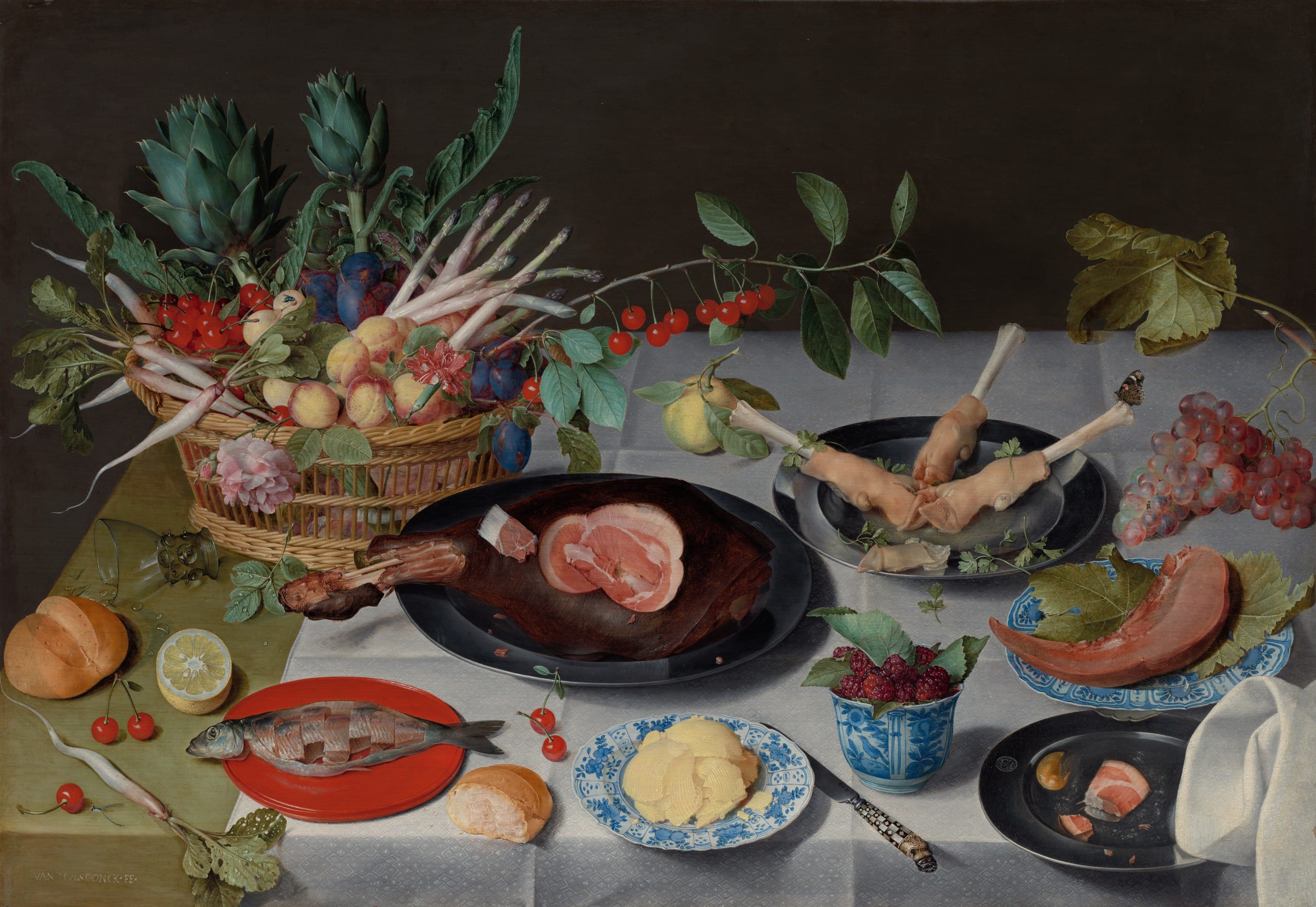 One painting to rule all the colors (for me, Jacob van Hulsdonck's "Still Life with Meat, Fish, Vegetables, and Fruit")
