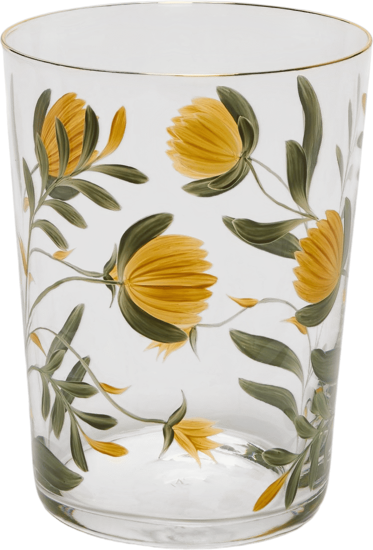 Jaipur Hand-Painted Crystal Highballs (Set of 6)