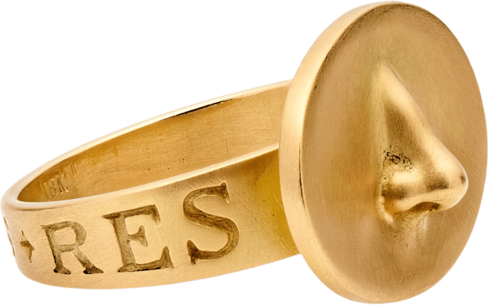 Gabriella Kiss Nose Token Ring “In Medias Res”