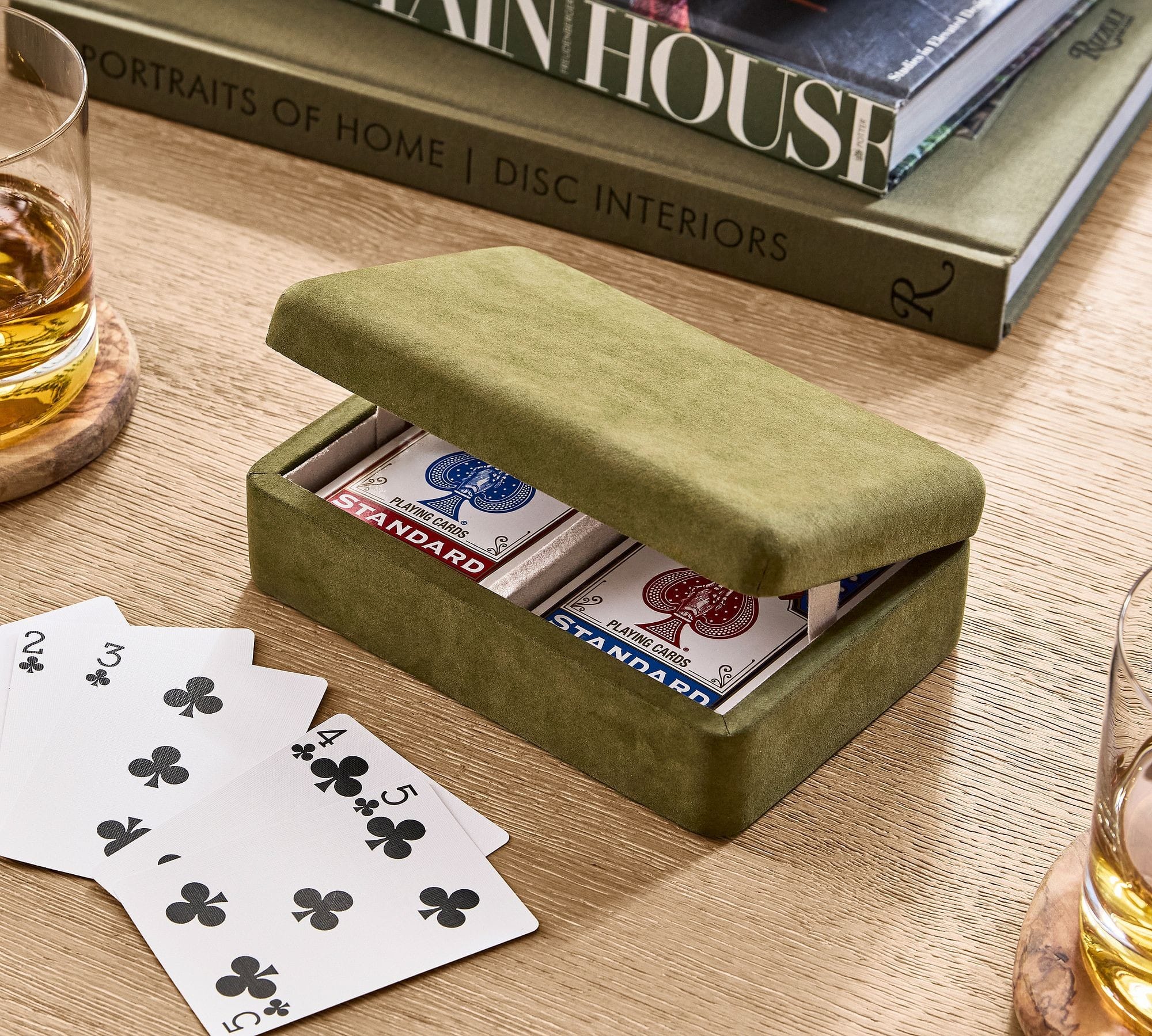 Faux Suede Card Box