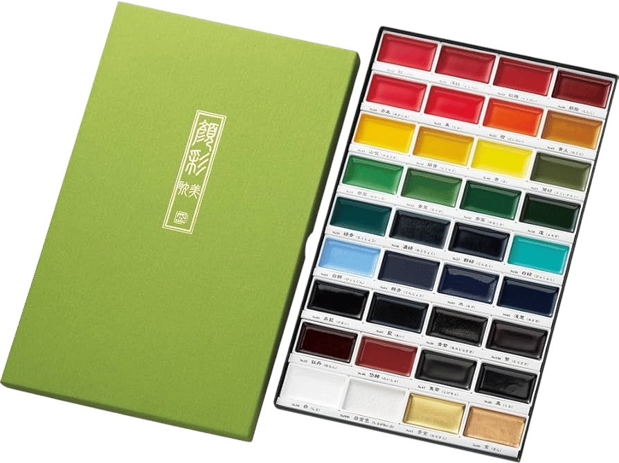 Gansai Tambi Watercolor Paint Set, 36 Colors