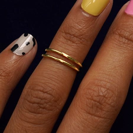 Automic Gold Double Line Toe Ring