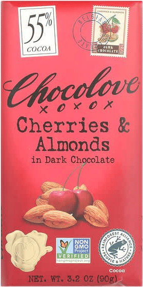 Chocolove Cherries & Almonds in Dark Chocolate (55% Cocoa)