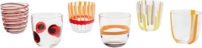 I Diversi Hand-Blown Murano Glass Tumblers