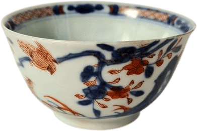 Small Bowl with Floral and Bird Designs